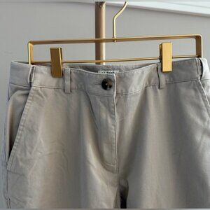 L.L.Bean Flannel-Lined Khaki Pants Women's 6 Straight Leg Winter